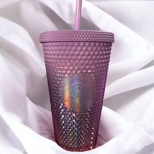 Starbucks New & Auth. Lavender Gradient Ombré lilac Diamond studded Bling 16oz